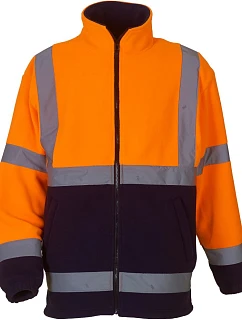 Yoko HVK 08 Hi-Vis Fleecová Bunda 79.VK08 hi vis orange/navy