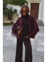 M885 Kabát látkový - bordó