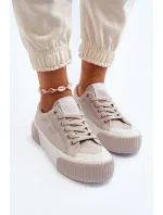 Dámské tenisky se silnou podrážkou Lee Cooper šedá