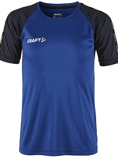 Craft Teamwear Squad Go Contrast Jersey Jr Dětské kontrastní sportovní tričko 82.2727 club cobalt/navy