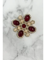 Brož Květina 2 červená Brož Květina 2 červená