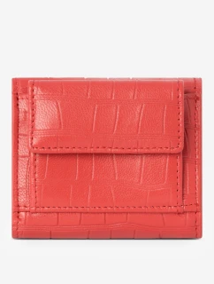 Dámská Malá Peněženka Z Pravé Kůže Zvířecí Vzor Nobo NPUR-LR0111-C005 Červená