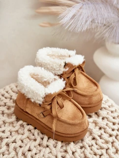 Zimní boty pro děti s kožešinovou podšívkou Camel Adelane