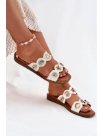 Dámské Pantofle Se Zlatými Prstýnky Bílé Jenoriela