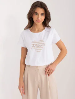 Tričko RV TS 9667.19 béžová a bílá