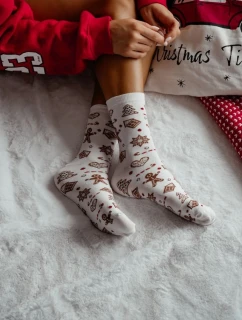 Dámské vánoční ponožky v barvě Gingerbread 1283.038