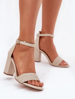 Sandály na podpatku model 213925 Step in style