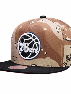 Kšiltovka Mitchell & Ness NBA Philadelphia 76ers Choco Camo - HHSS1101-P76YYPPPCAMO