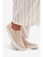 Dámské Tenisky Slip-On Big Star RR274721 Béžové
