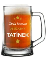 TENTO HEZOUN JE ÚŽASNÝ TATÍNEK - pivní sklenice 0,5 l TENTO HEZOUN JE ÚŽASNÝ TATÍNEK - pivní sklenice 0,5 l