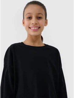 Dívčí oversize hladký rukáv s dlouhým rukávem 4F 4FJWSS25TLONF377-20S