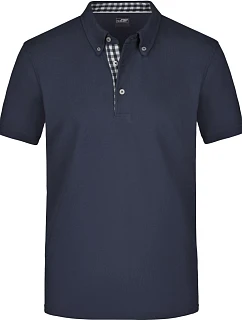 Daiber JN 964 Pánské piqué polo button-down 02.0964 navy/navy/white