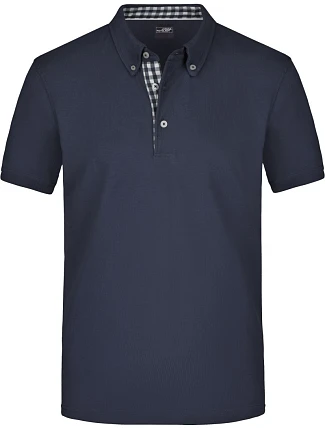 Daiber JN 964 Pánské piqué polo button-down 02.0964 navy/navy/white Daiber JN 964 Pánské piqué polo button-down 02.0964 navy/navy/white