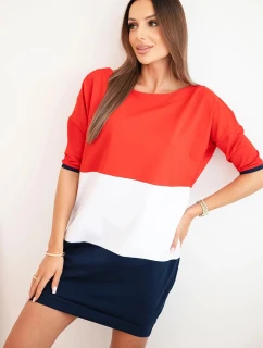 Dámské šaty s vázáním na zádech červená