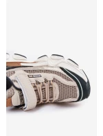 Tenisky Sportovní Boty Dětské Na Suchý Zip Béžové Ronivelle