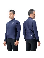 Rockbros YDWT014 zimní fleecová dvouvrstvá cyklistická bunda velikost M - modrá