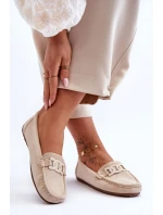 Dámské módní semišové mokasíny Bežové Rabell