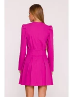 M884 Denimové šaty - růžové M884 Denimové šaty - růžové