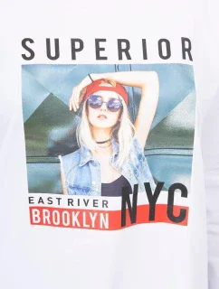 Halenka s potiskem Superior bílá