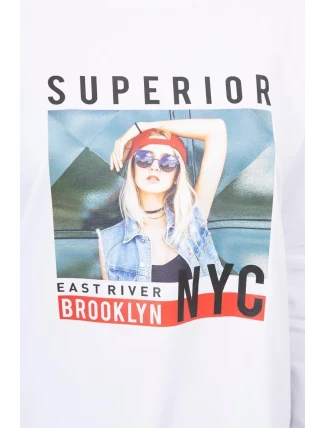 Halenka s potiskem Superior bílá Halenka s potiskem Superior bílá