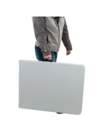 SKLÁDACÍ STOLEK V KABELU 180x70 cm MAX.100 kg BÍLÝ