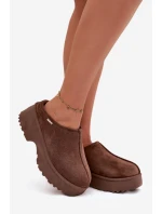 Dámské sněhule nízké na platformě hnědé Yrenna Dámské sněhule nízké na platformě hnědé Yrenna