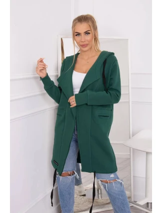 Zateplená bunda s kapucí 69413 tmavě zelená - Kesi Zateplená bunda s kapucí 69413 tmavě zelená - Kesi