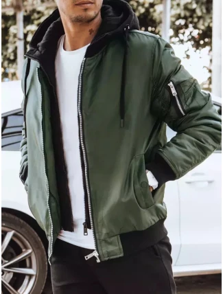 Pánská zelená bunda FashionStreet TX4190 Pánská zelená bunda FashionStreet TX4190