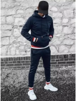 Pánské tmavě modré tepláky FashionStreet AX0664