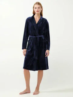 Vamp - Jednobarevný sametový župan 21163 - Vamp