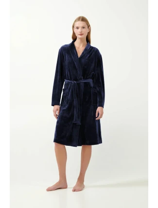 Vamp - Jednobarevný sametový župan 21163 - Vamp