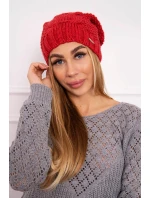 Čepice s fleecem Justyna K253 malinová Čepice s fleecem Justyna K253 malinová