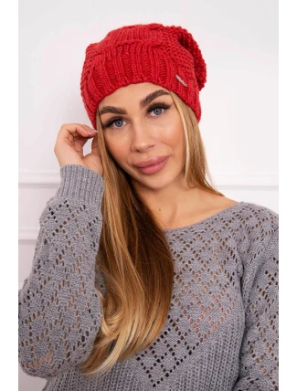 Čepice s fleecem Justyna K253 malinová Čepice s fleecem Justyna K253 malinová