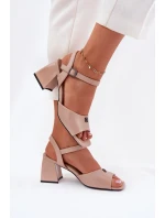 Sandály na podpatku model 213185 Step in style Sandály na podpatku model 213185 Step in style