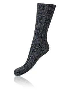 Zimní unisex ponožky NORWEGIAN STYLE SOCKS - BELLINDA -  černá