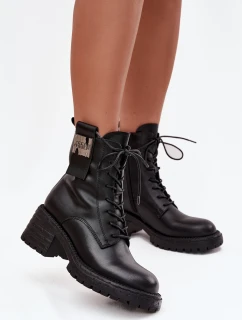 Kožené dámské workery na klíně s ozdobným detailem Artiker 57C0211 bordó