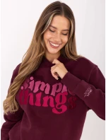 Mikina D10608BC02801A4NO bordó