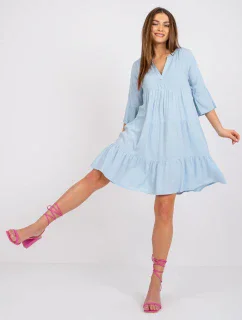 Šaty D73761M30214A2 světle modré