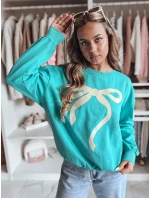 Dámská oversize mikina SOFTTIE tyrkysová FashionStreet BY1379