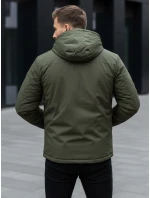 Pánská zimní bunda s kapucí zelená FashionStreet TX5118