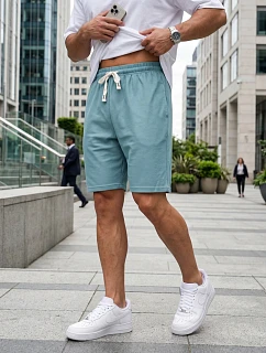 Pánské modré teplákové kraťasy FashionStreet SX2633