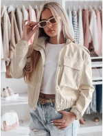 Dámská krátká oversize bunda typu bomber MOTORES bílá FashionStreet TY4798