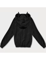 Tenká černá krátká dámská bunda s podšívkou Glakate (LU98017#)