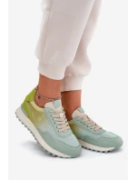 Kožené Sportovní Boty S Síťovinou Dámské Vinceza 66775 Zelené