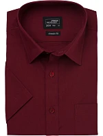 Daiber JN 680 Popelínová košile s krátkým rukávem 02.0680 wine Daiber JN 680 Popelínová košile s krátkým rukávem 02.0680 wine