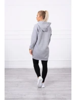 Mikina s kapucí a nášivkami šedá Mikina s kapucí a nášivkami šedá