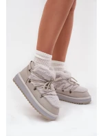 Nízké sněhule na platformě s kožešinkou D.Franklin DFSH370011 světle šedé