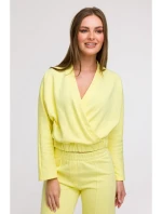 B292 Zavinovací mikina - citronová B292 Zavinovací mikina - citronová