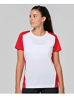 Kariban ProAct PA 4015 Dámské kontrastní sportovní tričko 20.4015 white/red