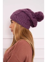 Fleecová čepice Carolina K243 tmavě růžová